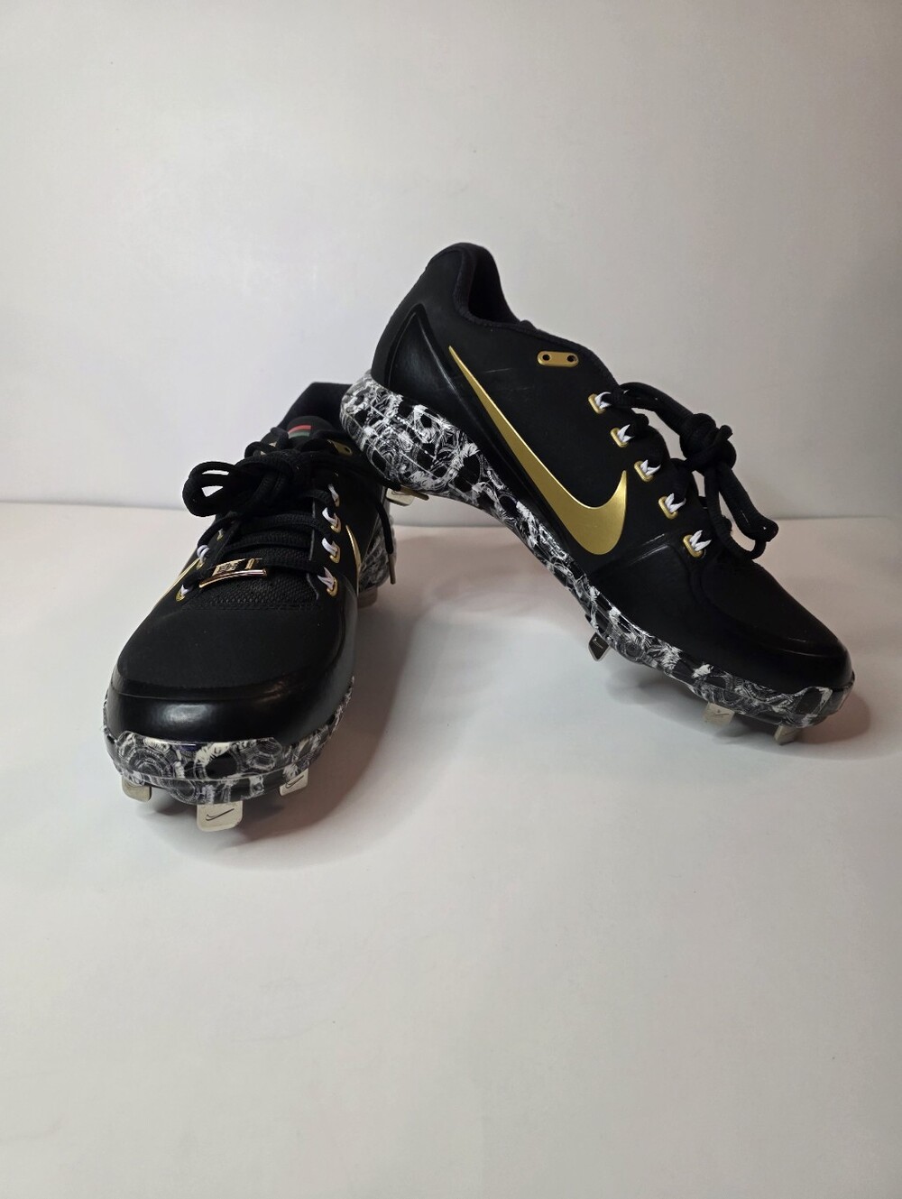 BNWOB Mens Nike Flywire Black History Month Baseball Cleats sz 9 AO3625-077 BHM